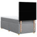 Pat continental cu saltea, gri deschis, 80x200 cm, textil - WALTI WALTI