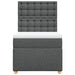 Pat box spring cu saltea, gri închis, 80x200 cm, textil - WALTI WALTI