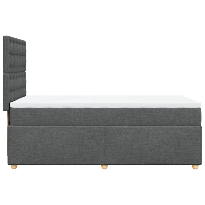 Pat box spring cu saltea, gri închis, 80x200 cm, textil - WALTI WALTI