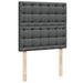 Pat box spring cu saltea, gri închis, 80x200 cm, textil - WALTI WALTI