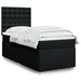 Pat box spring cu saltea, negru, 80x200 cm, textil - WALTI WALTI