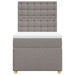 Pat box spring cu saltea, gri taupe, 80x200 cm, textil - WALTI WALTI