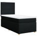 Pat box spring cu saltea, negru, 90x190 cm, textil - WALTI WALTI