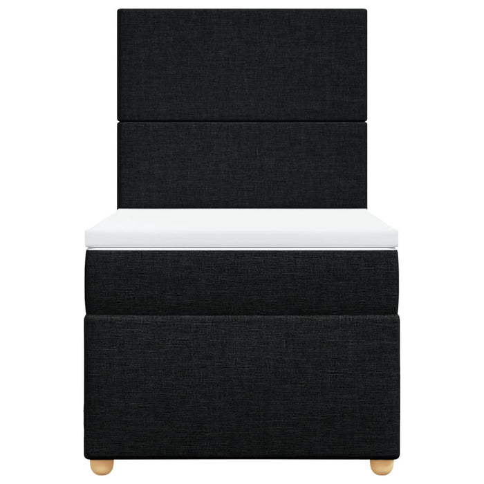 Pat box spring cu saltea, negru, 90x190 cm, textil - WALTI WALTI