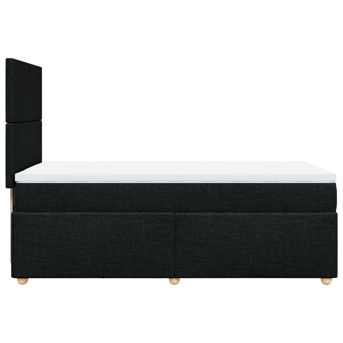 Pat box spring cu saltea, negru, 90x190 cm, textil - WALTI WALTI