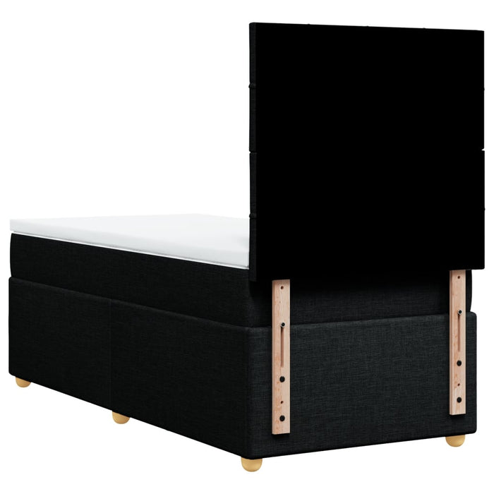 Pat box spring cu saltea, negru, 90x190 cm, textil - WALTI WALTI