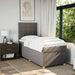 Pat box spring cu saltea, gri taupe, 90x190 cm, textil - WALTI WALTI