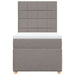 Pat box spring cu saltea, gri taupe, 90x190 cm, textil - WALTI WALTI