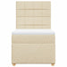 Pat box spring cu saltea, crem, 90x190 cm, textil - WALTI WALTI