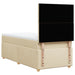Pat box spring cu saltea, crem, 90x190 cm, textil - WALTI WALTI