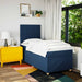 Pat box spring cu saltea, albastru, 90x190 cm, textil - WALTI WALTI