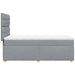 Pat box spring cu saltea, gri deschis, 90x190 cm, textil - WALTI WALTI