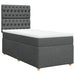 Pat box spring cu saltea, gri închis, 90x190 cm, textil - WALTI WALTI