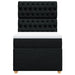 Pat box spring cu saltea, negru, 90x190 cm, textil - WALTI WALTI