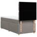 Pat box spring cu saltea, gri taupe, 90x190 cm, textil - WALTI WALTI