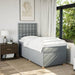 Pat box spring cu saltea, gri deschis, 90x190 cm, textil - WALTI WALTI