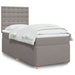 Pat box spring cu saltea, gri taupe, 90x190 cm, textil - WALTI WALTI