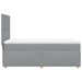 Pat box spring cu saltea, gri deschis, 90x200 cm, textil - WALTI WALTI