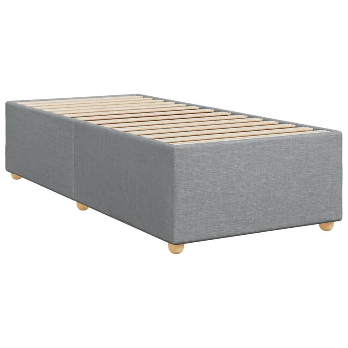 Pat box spring cu saltea, gri deschis, 90x200 cm, textil - WALTI WALTI