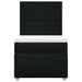 Pat box spring cu saltea, negru, 90x200 cm, textil - WALTI WALTI