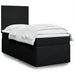 Pat box spring cu saltea, negru, 90x200 cm, textil - WALTI WALTI