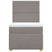 Pat box spring cu saltea, gri taupe, 90x200 cm, textil - WALTI WALTI