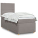 Pat box spring cu saltea, gri taupe, 90x200 cm, textil - WALTI WALTI
