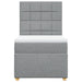 Pat box spring cu saltea, gri deschis, 90x200 cm, textil - WALTI WALTI