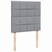 Pat box spring cu saltea, gri deschis, 90x200 cm, textil - WALTI WALTI