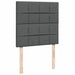 Pat box spring cu saltea, gri închis, 90x200 cm, textil - WALTI WALTI