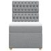 Pat box spring cu saltea, gri deschis, 90x200 cm, textil - WALTI WALTI