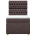 Pat box spring cu saltea, maro închis, 90x200 cm, textil - WALTI WALTI