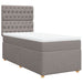 Pat box spring cu saltea, gri taupe, 90x200 cm, textil - WALTI WALTI