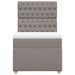 Pat box spring cu saltea, gri taupe, 90x200 cm, textil - WALTI WALTI