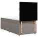 Pat box spring cu saltea, gri taupe, 90x200 cm, textil - WALTI WALTI