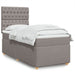 Pat box spring cu saltea, gri taupe, 90x200 cm, textil - WALTI WALTI