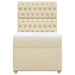 Pat box spring cu saltea, crem, 90x200 cm, textil - WALTI WALTI