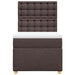 Pat box spring cu saltea, maro închis, 90x200 cm, textil - WALTI WALTI