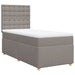 Pat box spring cu saltea, gri taupe, 90x200 cm, textil - WALTI WALTI