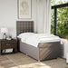 Pat box spring cu saltea, gri taupe, 90x200 cm, textil - WALTI WALTI