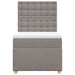 Pat box spring cu saltea, gri taupe, 90x200 cm, textil - WALTI WALTI