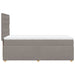 Pat box spring cu saltea, gri taupe, 90x200 cm, textil - WALTI WALTI