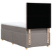 Pat box spring cu saltea, gri taupe, 90x200 cm, textil - WALTI WALTI