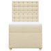 Pat box spring cu saltea, crem, 90x200 cm, textil - WALTI WALTI