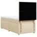 Pat box spring cu saltea, crem, 90x200 cm, textil - WALTI WALTI