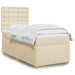 Pat box spring cu saltea, crem, 90x200 cm, textil - WALTI WALTI