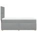 Pat box spring cu saltea, gri deschis, 100x200 cm, textil - WALTI WALTI