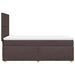 Pat box spring cu saltea, maro închis, 100x200 cm, textil - WALTI WALTI