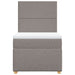 Pat box spring cu saltea, gri taupe, 100x200 cm, textil - WALTI WALTI