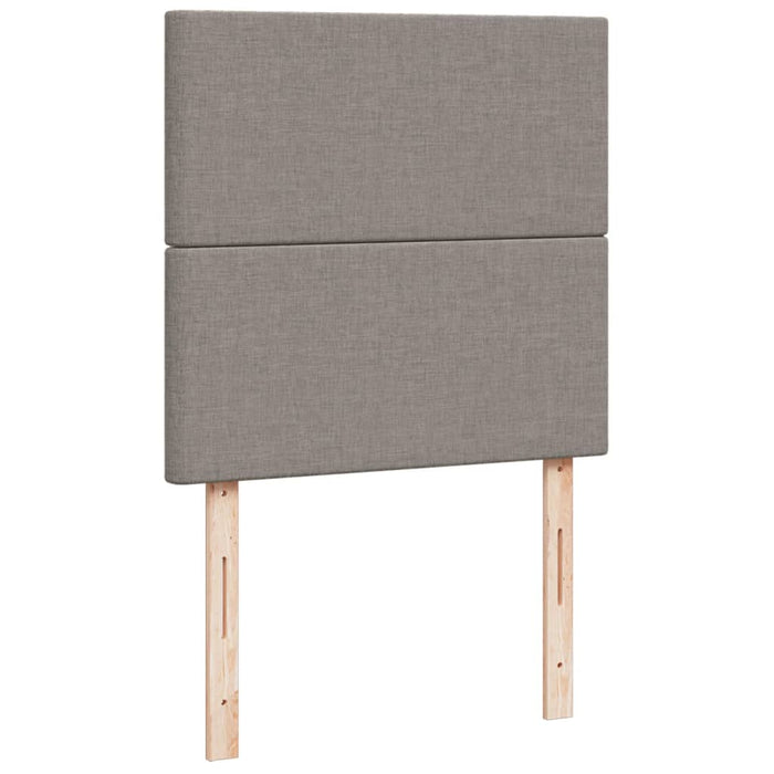 Pat box spring cu saltea, gri taupe, 100x200 cm, textil - WALTI WALTI